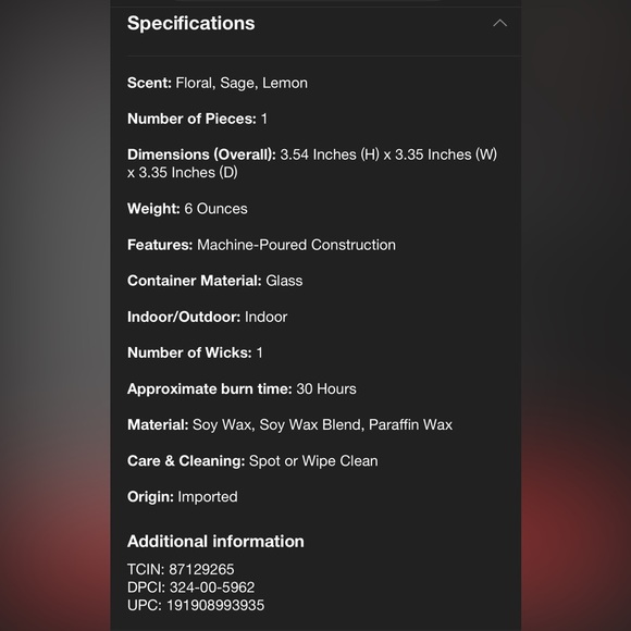 Hearth&Hand with Magnolia soy blend candle 6 oz - Picture 5 of 5